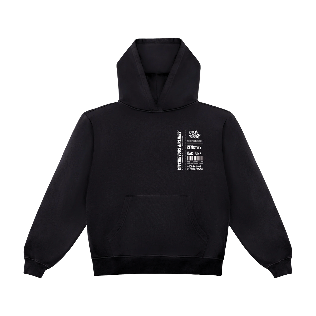 BAGGAGE CLAIM HOODIE (BLACK)